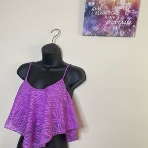 Charlotte Russe purple sleeveless  top- L